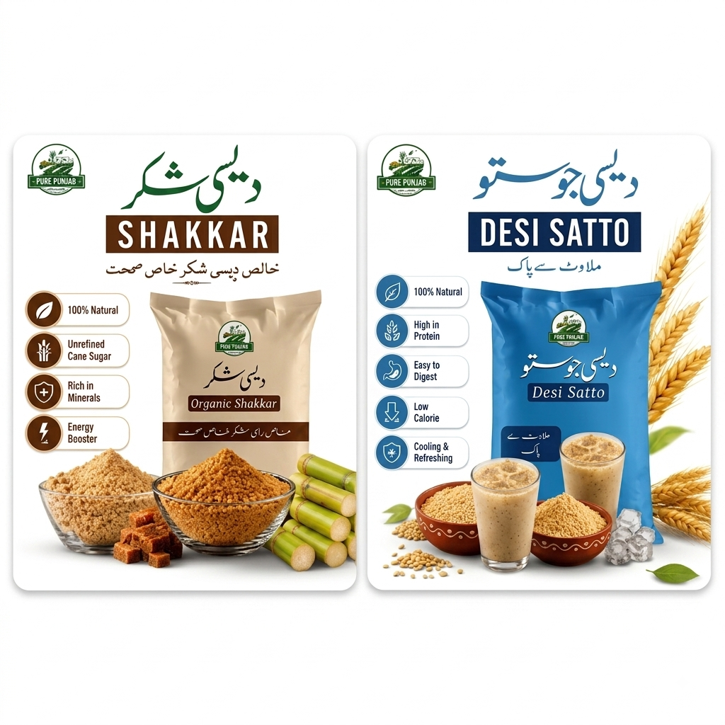 Desi Sattu + Organic Shakkar  15% OFF | دیسی ستو + آرگینک شکر — 15% رعایت