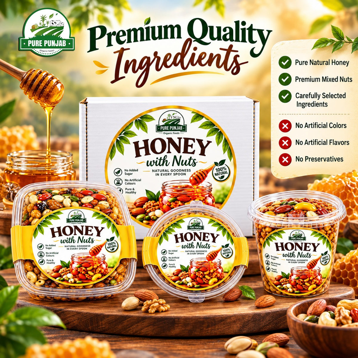 Pure Punjab - Honey with Nuts