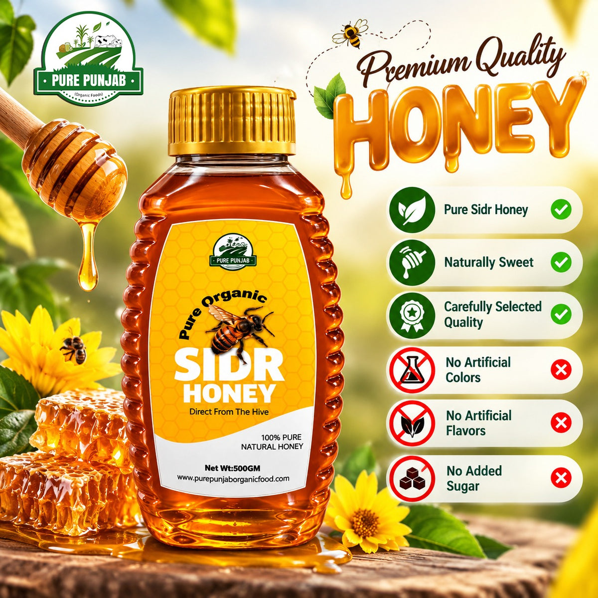 Pure Organic Sidr Honey | خالص آرگینک سدر شہد