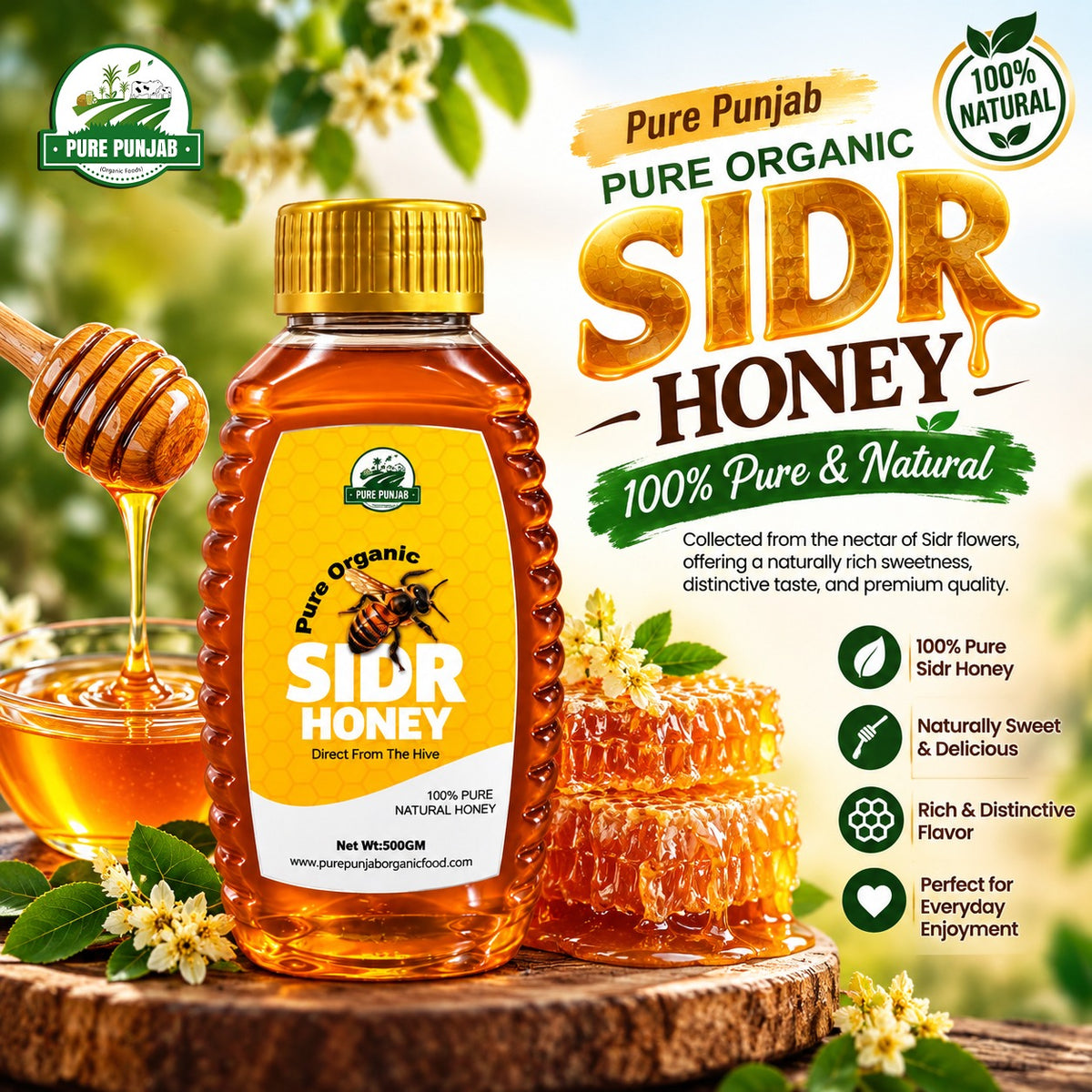 Pure Organic Sidr Honey | خالص آرگینک سدر شہد
